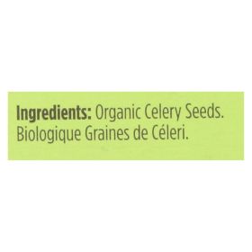 Spicely Organics - Organic Celery Seeds - Case Of 6 - 0.35 Oz.