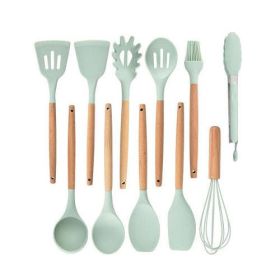 Non-stick Silicone Kitchenware Cooking Utensils Set Cookware Spatula (Color: violet)