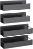 Magnetic Spice Rack for Refrigerator, 4 Pack Fridge Magnet Organizer Magnetic Shelf for Refrigerator and Microwave Oven Metal Fridge Shelf for Kitchen