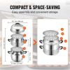 Home Kitchen 304 Stainless Steel Food Steamer Cookware with Lid