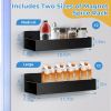 Magnetic Spice Rack for Refrigerator, 4 Pack Fridge Magnet Organizer Magnetic Shelf for Refrigerator and Microwave Oven Metal Fridge Shelf for Kitchen